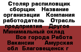 Столяр-распиловщик-сборщик › Название организации ­ Компания-работодатель › Отрасль предприятия ­ Другое › Минимальный оклад ­ 15 000 - Все города Работа » Вакансии   . Амурская обл.,Благовещенск г.